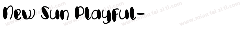 New Sun Playful字体转换